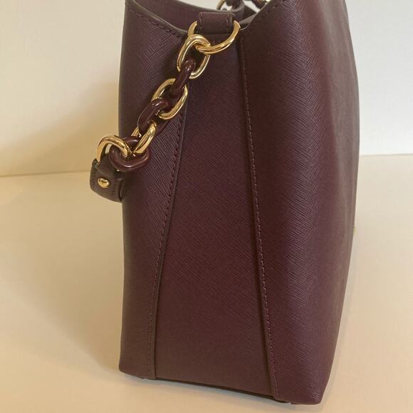 🌺 NWT Authentic Michael Kors Leather Satchel - Picture 5 of 16